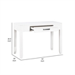 Thiem Writing Laptop Desk- 1 Drawer- White Veneer- 42 Inch