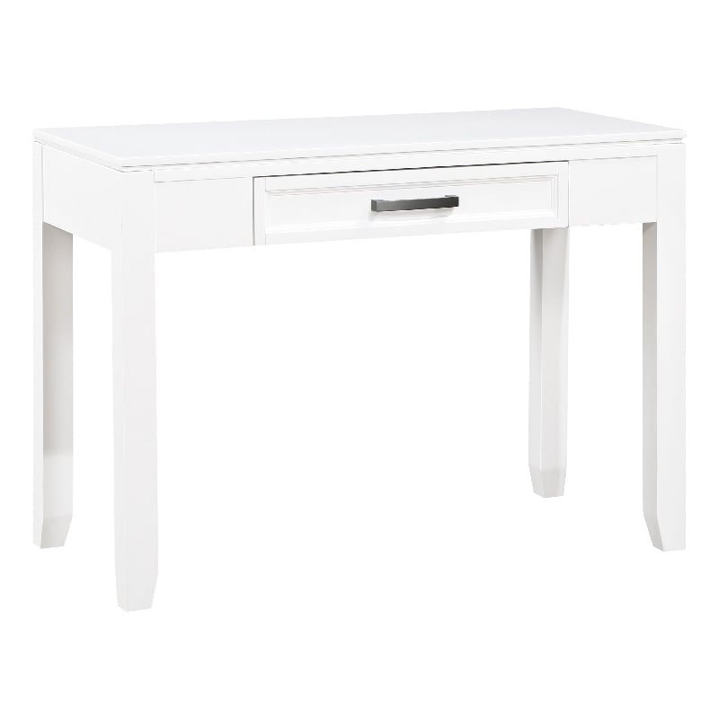 Thiem Writing Laptop Desk- 1 Drawer- White Veneer- 42 Inch