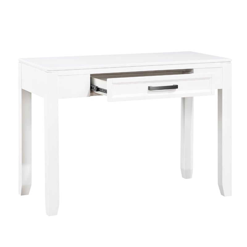 Thiem Writing Laptop Desk- 1 Drawer- White Veneer- 42 Inch