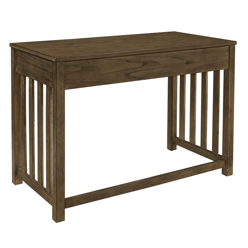 Belinda Writing Computer Desk- 2 Drawers- Rustic Brown Veneer- 44 Inch