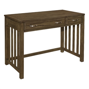 Belinda Writing Computer Desk- 2 Drawers- Rustic Brown Veneer- 44 Inch