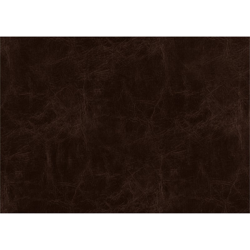 Alder Desk Armchair- Dark Brown Faux Leather- Solid Wood and Foam