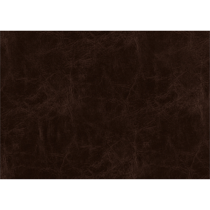 Alder Desk Armchair- Dark Brown Faux Leather- Solid Wood and Foam