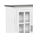 Orso Sideboard Buffet Console- 2 Double Door Cabinet- White- Brown