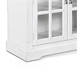 Orso Sideboard Buffet Console- 2 Double Door Cabinet- White- Brown