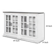 Orso Sideboard Buffet Console- 2 Double Door Cabinet- White- Brown