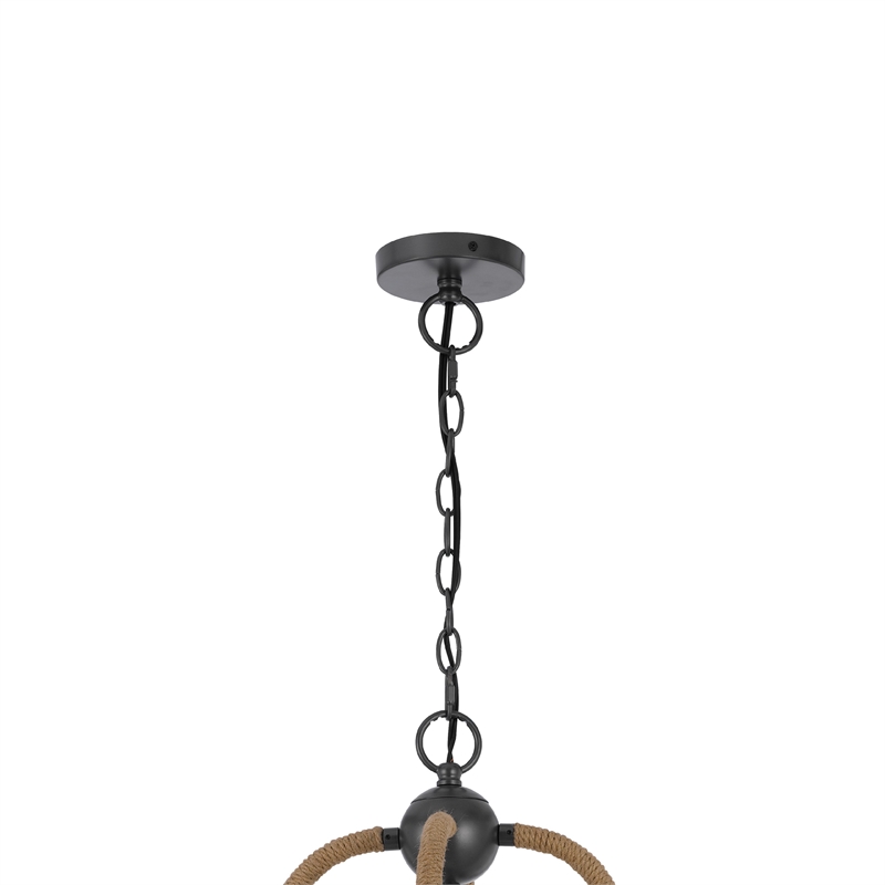 Gemo 25 Inch Chandelier-Crossed Clover Design-Brass Black Metal