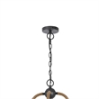 Gemo 25 Inch Chandelier-Crossed Clover Design-Brass Black Metal