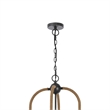 Gemo 36 Inch Chandelier-Crossed Clover Design-Brass Black Metal