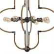 Gemo 36 Inch Chandelier-Crossed Clover Design-Brass Black Metal