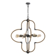 Gemo 36 Inch Chandelier-Crossed Clover Design-Brass Black Metal