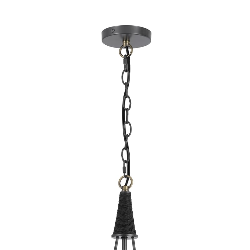Cora 8 Inch Pendant Light w Gray Gold Chain-Fluted Raindrop Glass