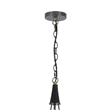 Cora 8 Inch Pendant Light w Gray Gold Chain-Fluted Raindrop Glass