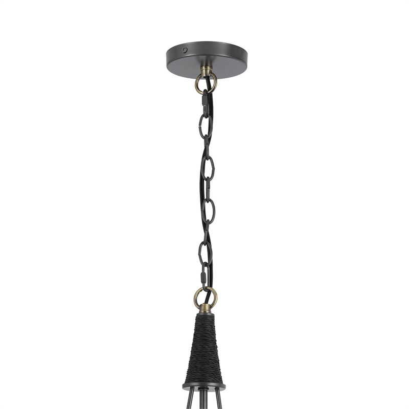 Cora 8 Inch Pendant Light w Gray Gold Chain-Fluted Raindrop Glass