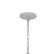 Baty Chandelier-3 Light Rustic Rattan-Round White Metal 18 Inch