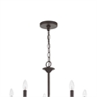 Bah 26 Inch Chandelier-Spiral Candelabra w Hanging Chain-Black