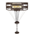 Frot 24 Inch Chandelier w Light Bulbs-Suspended Cable Design-Rust