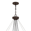 Frot 24 Inch Chandelier w Light Bulbs-Suspended Cable Design-Rust