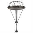 Nexy 24 Inch Chandelier-5 Light Bulb Sockets-Gray Metal Cage Design