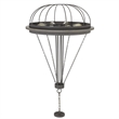 Nexy 29 Inch Chandelier-8 Light Bulb Sockets-Gray Metal Cage Design