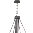 Nexy 29 Inch Chandelier-8 Light Bulb Sockets-Gray Metal Cage Design