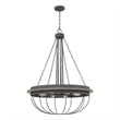Nexy 29 Inch Chandelier-8 Light Bulb Sockets-Gray Metal Cage Design