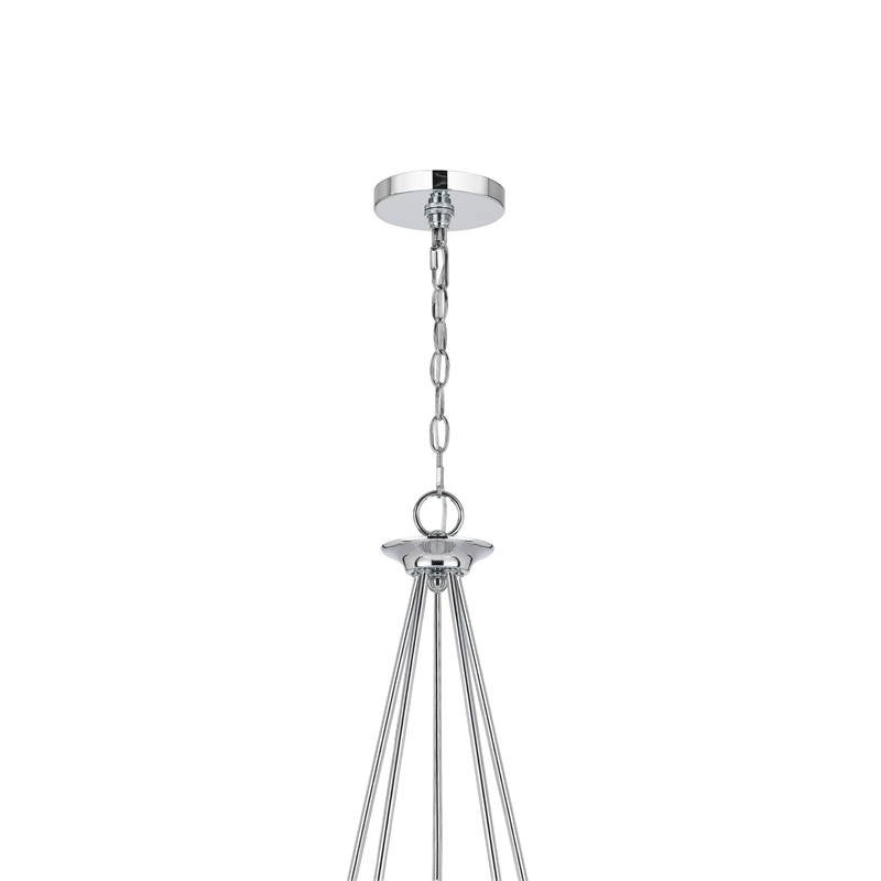 Wehy 30 Inch Chandelier w Canopy-Chrome Metal-Candelabra Design