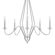 Wehy 30 Inch Chandelier w Canopy-Chrome Metal-Candelabra Design