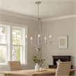 Wehy 30 Inch Chandelier w Canopy-Chrome Metal-Candelabra Design
