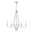 Wehy 30 Inch Chandelier w Canopy-Chrome Metal-Candelabra Design