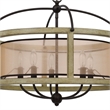Acia 26 Inch Chandelier-Classic Round Organza Shade Wood-Metal