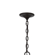 Acia 24 Inch Chandelier-Square Organza Shade-Wood-Metal