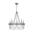 Lony 26 Inch Chandelier with White Beaded Candelabra Design-Metal