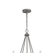 Lony 26 Inch Chandelier with White Beaded Candelabra Design-Metal