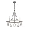 Lony 26 Inch Chandelier with White Beaded Candelabra Design-Metal