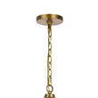 Shefy 18 Inch Chandelier-Locked Ring Candelabra Design-Brass Metal
