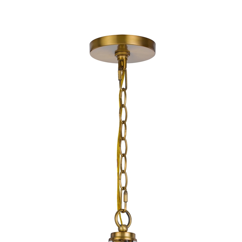 Shefy 18 Inch Chandelier-Locked Ring Candelabra Design-Brass Metal