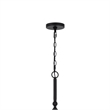 Rino 36 Inch Chandelier-Brass Candelabra Sleeve Accents-Black Metal