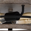 Weny 13 Inch Flush Mount Ceiling Light Fixture-Brown and Black Round