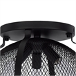 Monty 16 Inch Semi Flush Ceiling Mount Light Fixture-Black Mesh Shade