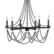 Tura 30 Inch Chandelier-Classic Chrome Beaded Candelabra Design