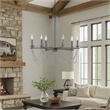 Tura 30 Inch Chandelier-Classic Chrome Beaded Candelabra Design