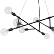 Sena 36 Inch Chandelier-Sputnik Style w Canopy-Charcoal Gray Metal