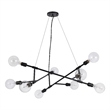Sena 36 Inch Chandelier-Sputnik Style w Canopy-Charcoal Gray Metal