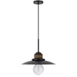 Oly 16 Inch Pendant Light w Burlap Rope Design-Dark Gray