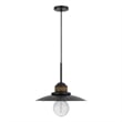 Oly 16 Inch Pendant Light w Burlap Rope Design-Dark Gray