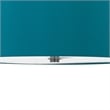 Sia Pendant Light Fixture w Blue Hardback Drum Shade-24 Inch Chrome