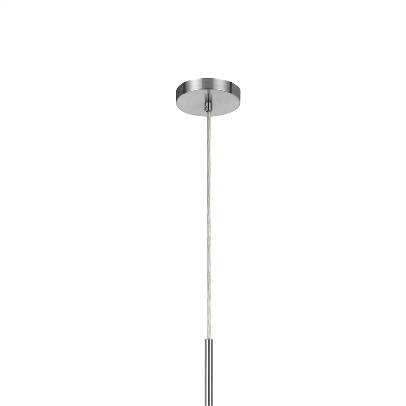 Sia Pendant Light Fixture w Plum Hardback Drum Shade-24 Inch Chrome