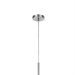 Sia Pendant Light Fixture w Plum Hardback Drum Shade-24 Inch Chrome