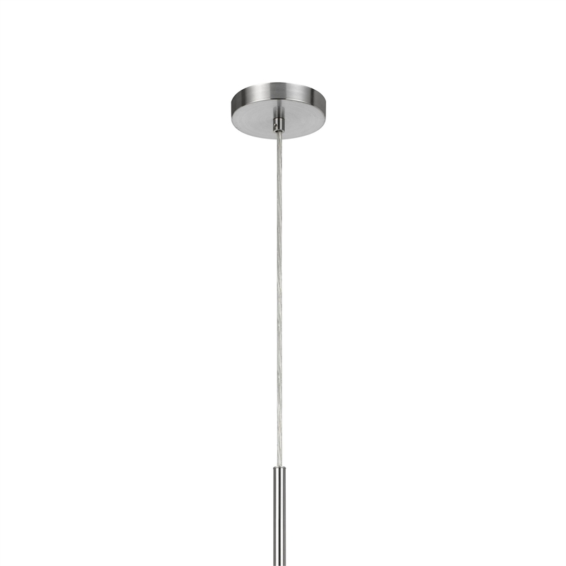 Sia Pendant Light Fixture w Red Hardback Drum Shade-24 Inch Chrome